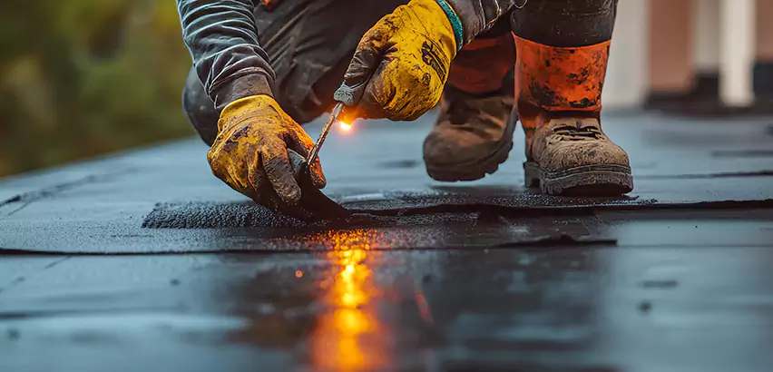 EPDM Roof Repair Tape Application in Wheaton